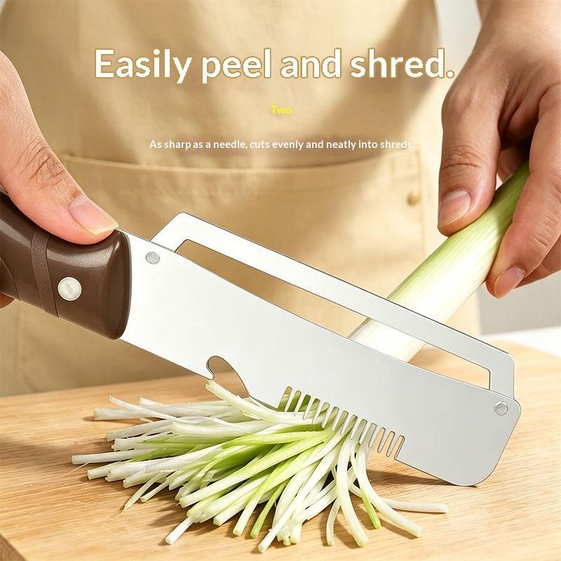 Versatile Peeler Knife with 3-in-1 Serrated Blade and Built-in Opener for Convenient Kitchen Use