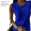 Women T-shirt Lace U Neck Summer Elegant Slim-fitting Pullover for Daily Wear