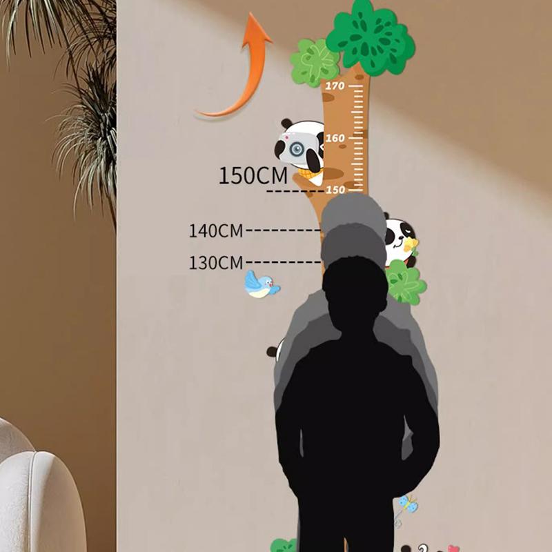 Cute Cartoon Height Sticker Unicorn Dinosaur Giraffe Wall Height Measuring Ruler Stickers For Kids Room Kindergarten Decor
