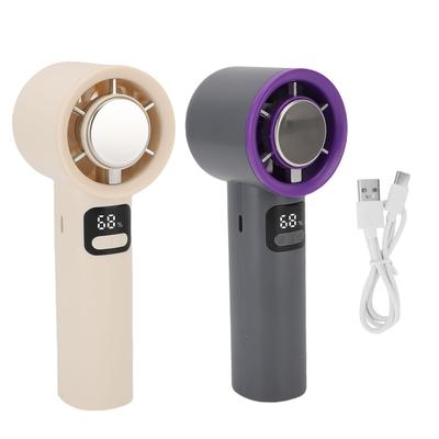 Portable Handheld Fan 100 Speed LED Digital Display Personal Cooling Fan Rechargeable Battery Operat