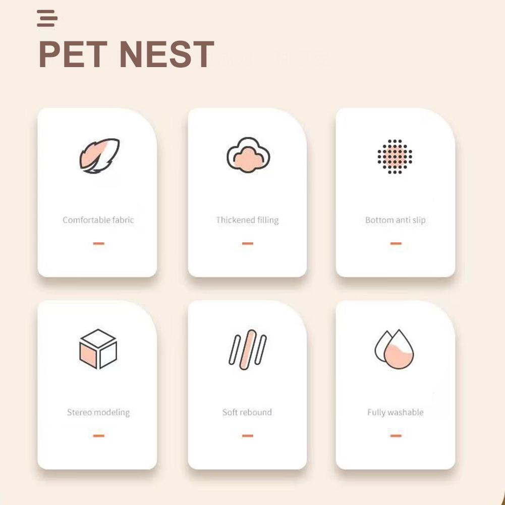 Fluffy Dog Bed Large Pet Products Dogs Beds Sofa Cute  Shape Pets Kennel Mat Puppy Cats Supplies Basket Pet Accessories