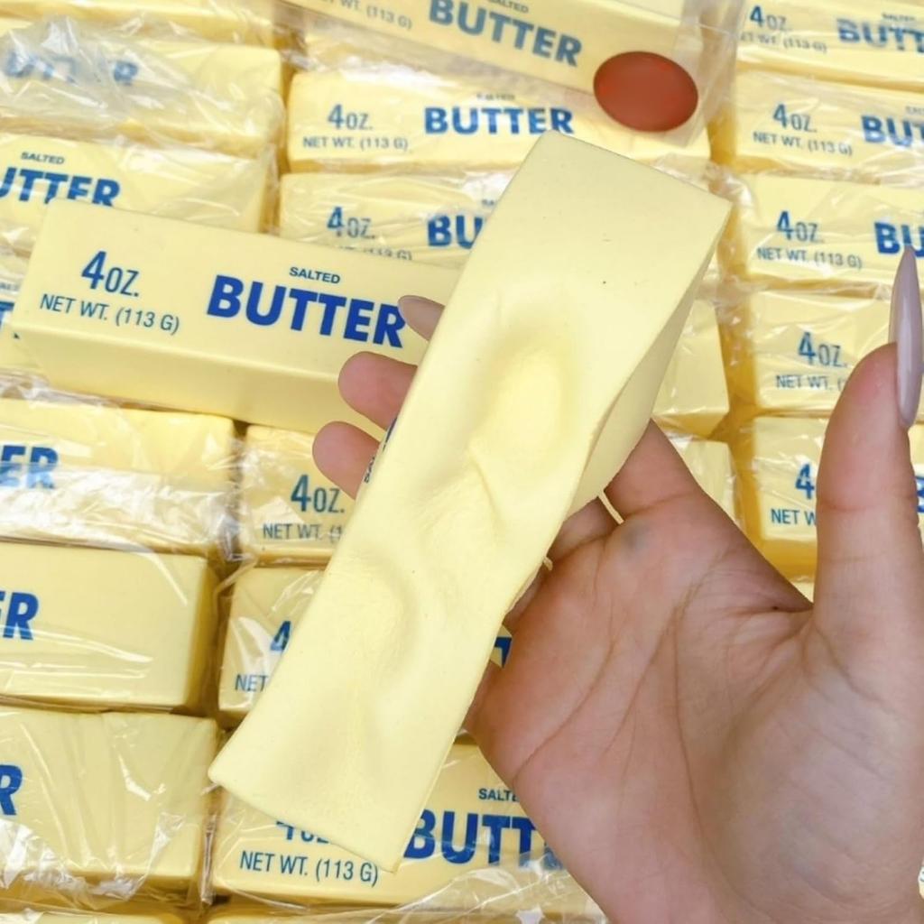 Butter Stick Pinching Slow Rebound Toy, Office Stress Reliever