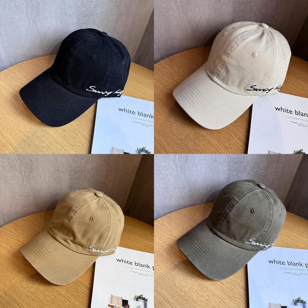 Cotton Embroidered Breathable Letter Cap With Wide Brim Sunshade Sports Outdoor