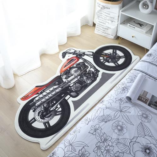 Home bedroom carpet irregular motorbike shape carpet fashion personality lambswool bedroom non-slip carpet