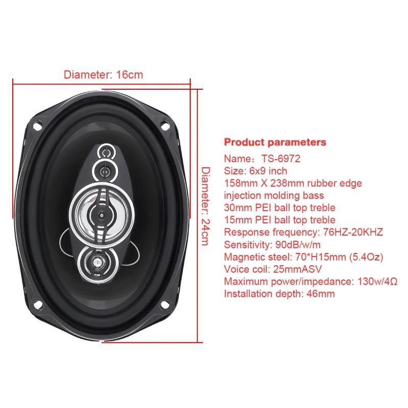 800W Car Coaxial  Auto Audio Music Stereo Full Range Frequency Hifi Speakers Non-destructive Installation