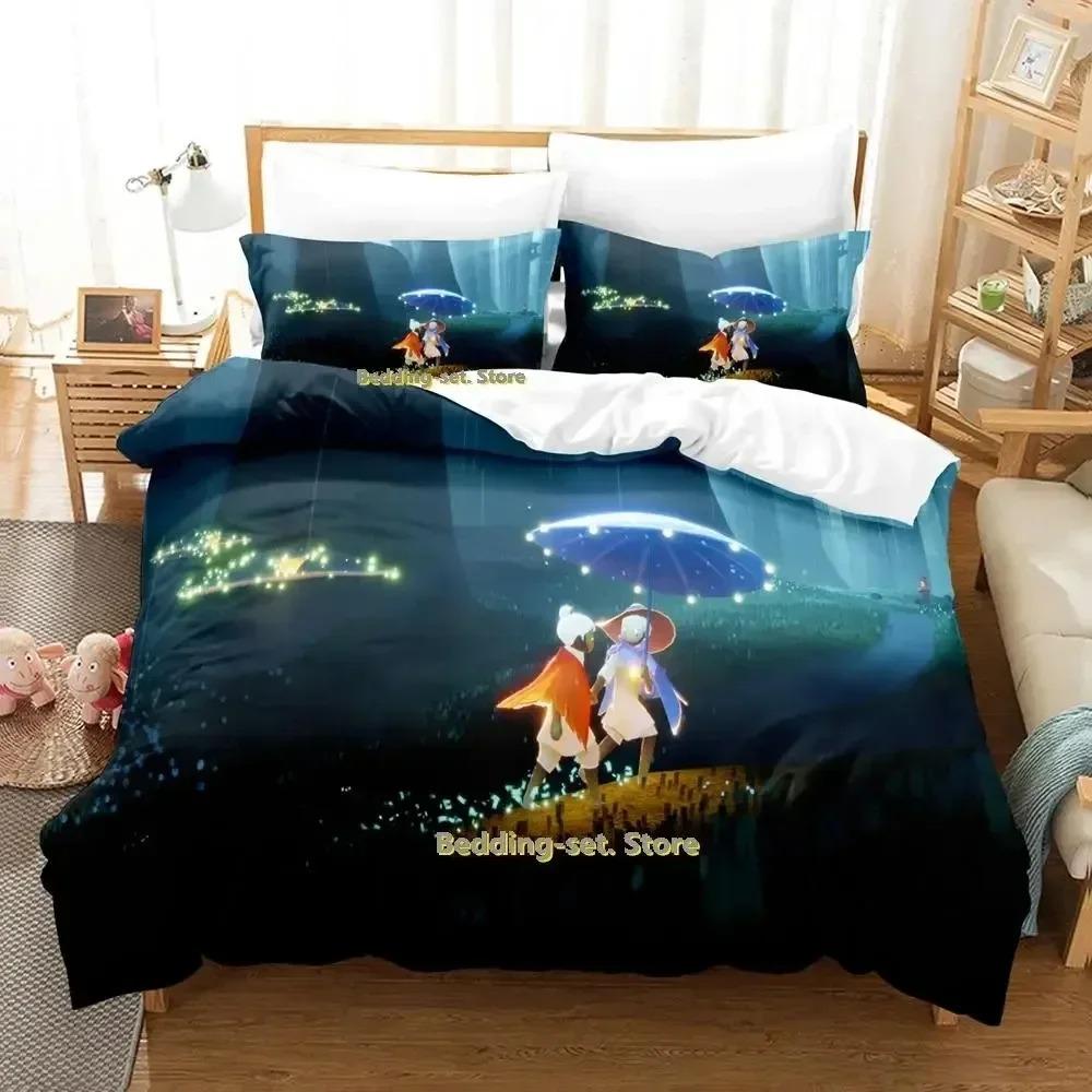 Game SkyChildren of the Light Bedding Set Cartoon Anime three-piece set Adult Kid Bedroom Duvet cover Sets 3D Print Kawaii beds