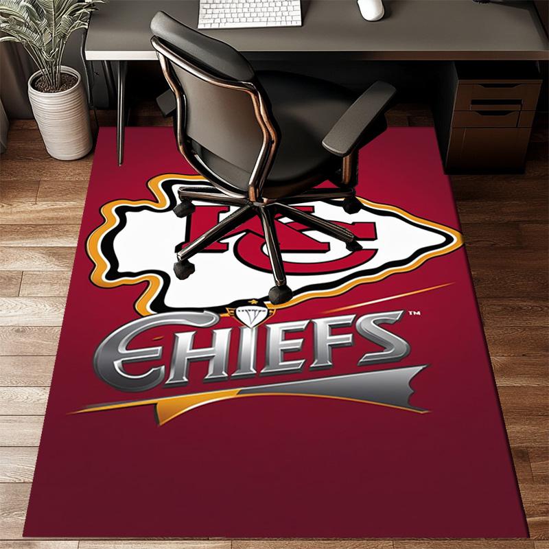 Kansas City Chiefs Logo Rug Game Carpet, Floor Mat for Bedroom Living Room Entryway Rug, Home Decor Idea Gift for Christmas Birthday