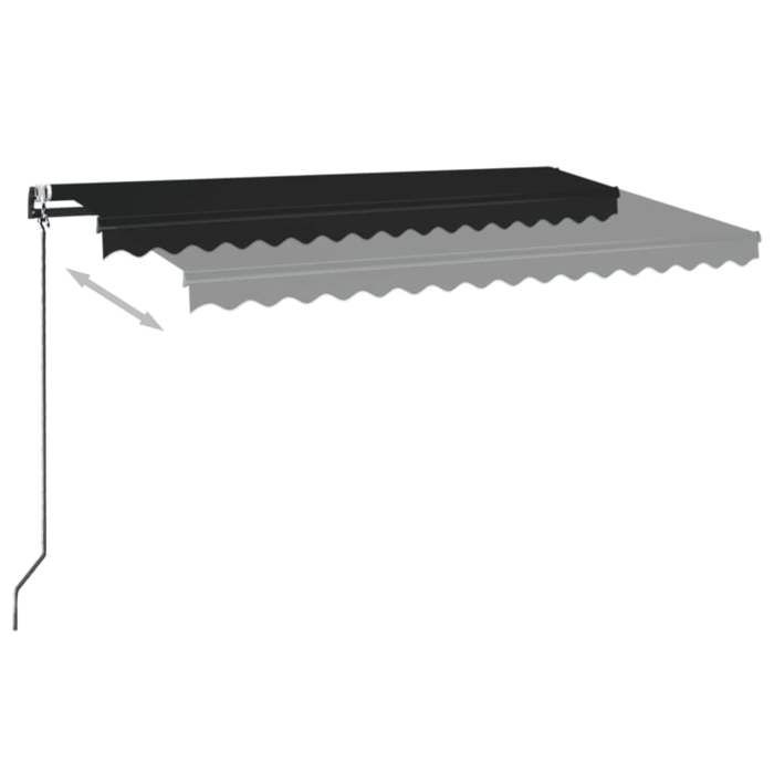 Maison Exclusive - Auvent électrique 4,5 x 3,5 m Anthracite 100 % polyester