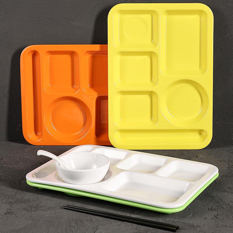 Commerciële Melamine 6-Vaks Verdeelde Lunchtray
