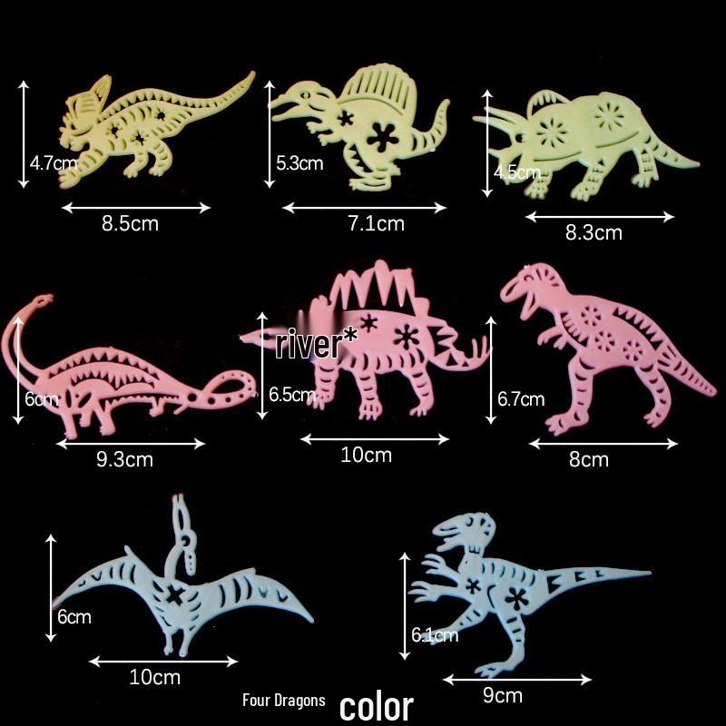 

Світловідбивні 3D Наклейки на Стіну з Динозаврами для Студентів - Наукова Освіта та Декор Кімнати