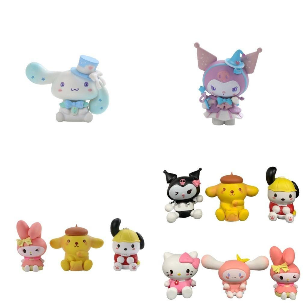 Cute Sanrio My Melody Figure Doll Toy Set For Home Decor And Cake Topping