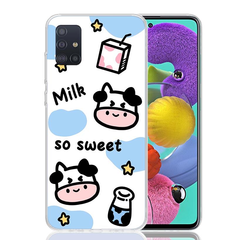 Dairy Cattle Cow Speckle Cute Phone Case For Samsung Galaxy A52 A42 A32 A22 A12 A51 A50S A40 A30S A20E A10S A41 A31 A21S A11 A72