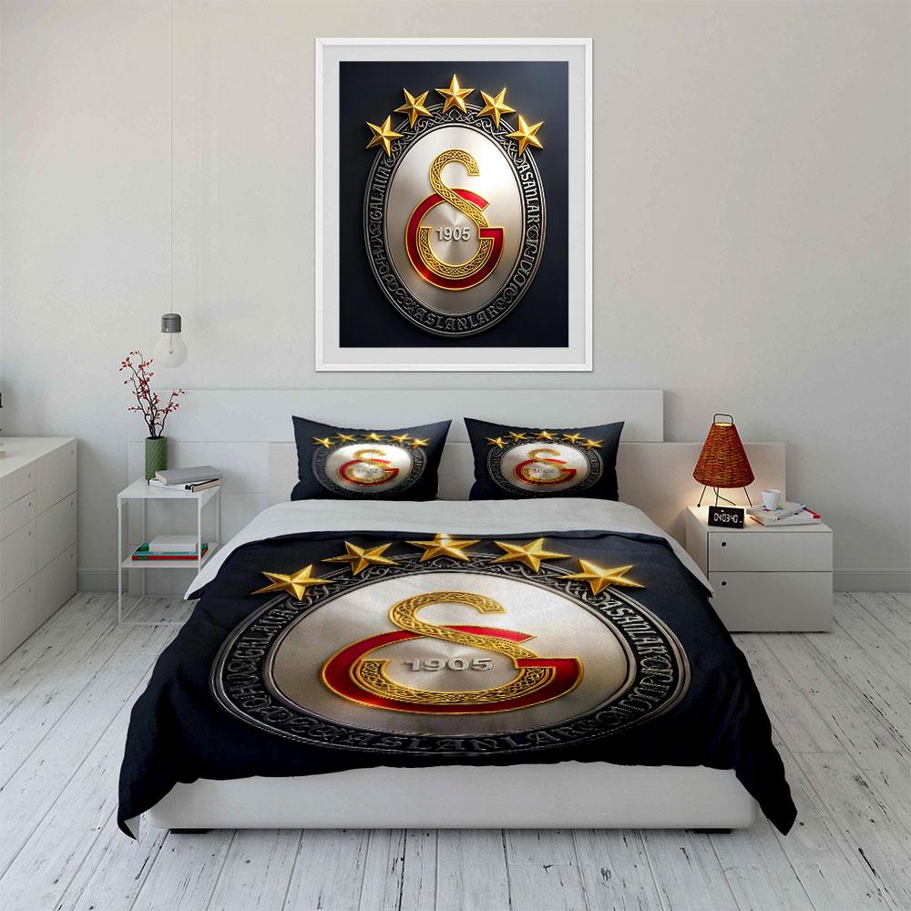 Gold Stars Emblem Bedding Set Bedding Duvet Cover Set Duvet Cover Pillowcases (1 * Duvet Cover 2 * Pillowcases, without duvet insert)