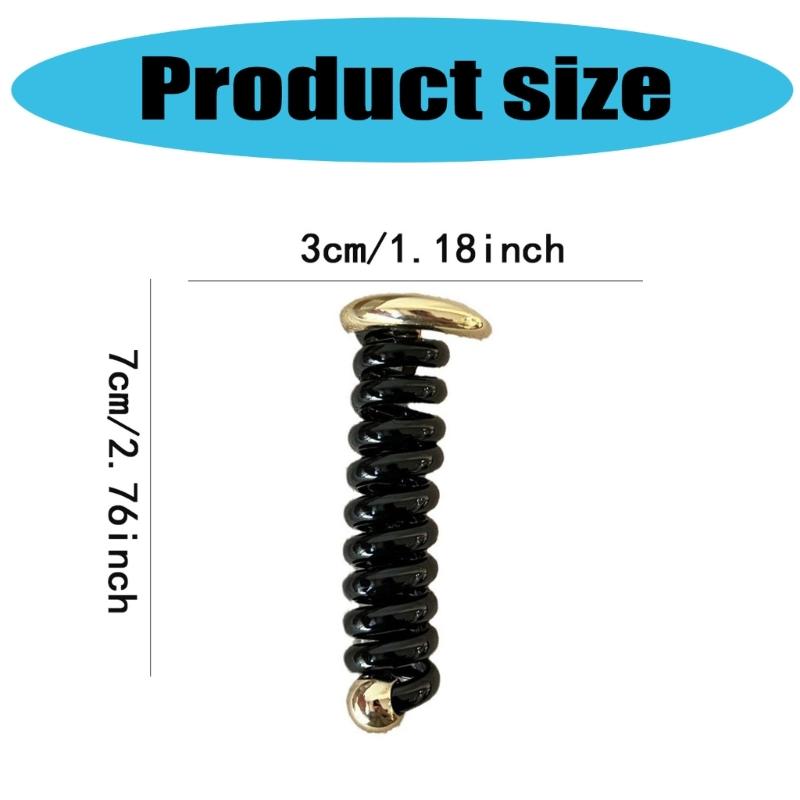 Elegant Coiled Elastic Hair Scrunchies for Girls and Ladies Gift Coiled Hair Ties Telephone Cord for Women And Girls