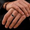 Mprainbow Punk Vintage Rings for Men, Retro Dragon Pattern Finger Band,Black Geometric Square Stone Signet Ring,Adjustable Ring