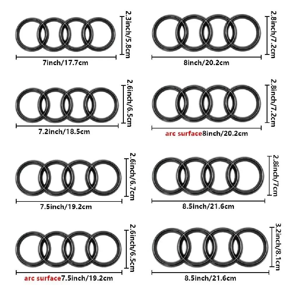 ABS Engine Front Grille Trunk Logo for Audi A1 A3 A4 B5 B6 B7 B7 A5 A6 C5 C6 A7 A8 Q2 Q3 Q5Q7 S3 RS3 S4 RS4 S7 Car Accessories