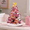 Acrylic Holiday Ornaments for Home Decor 2D Christmas Tree Figurine, Dreamy Floral Candy House Tabletop Showcase Ornaments, Centerpiece Office
