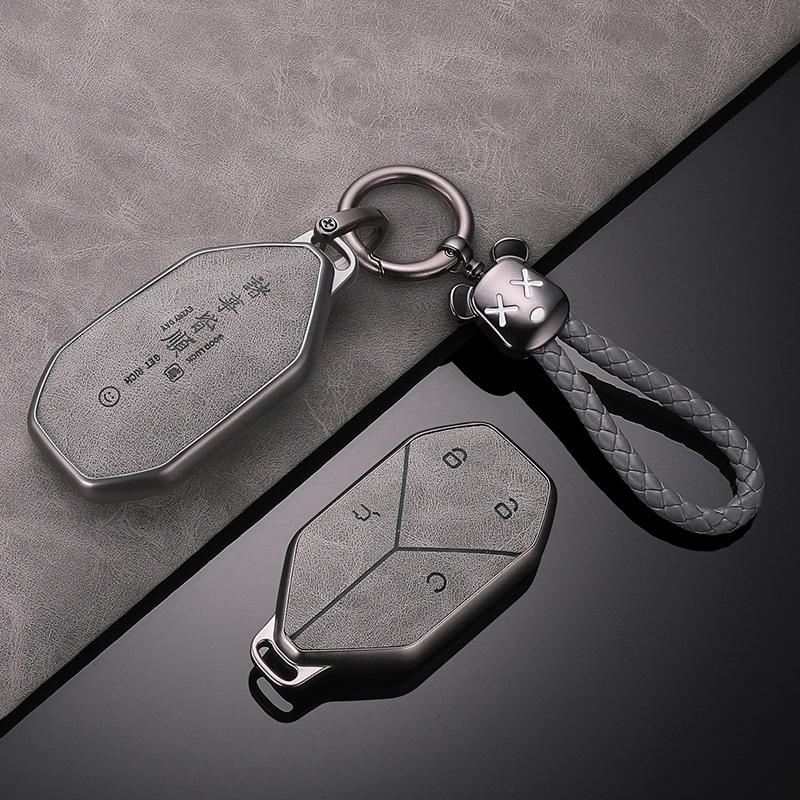 BYD Fangchengbao 5 & 8 High-Grade Car Key Case: Full Coverage Buckle Shell for Men & Women