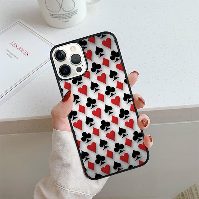 Playing Cards Suit Symbols Phone Case For iPhone 17 Air 13 12 14 15 16 Cover For Apple Pro Max 6S Plus Coque