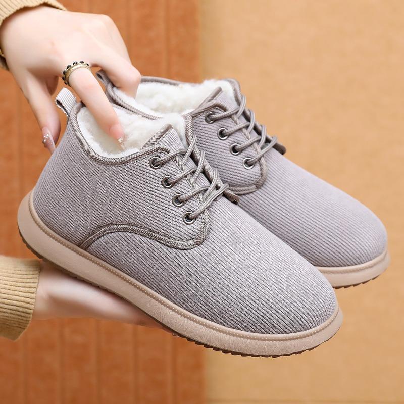 Cotton shoes women's winter warm snow boots piled thickened shoes women's soft soles comfortable women's boots lightweight versatile cotton boots