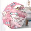 My Melody,Bow Automatic Folding Umbrella Simple 8 Rib Design, Bright Cartoon Pattern, Durable Iron Frame, Suitable For Travel, Outdoor, Beac