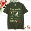 I Just Want To Work In My Garden and Hangout with My Dog Tshirt Fashion Casual Wear Comfort Cotton Tee Summer Camisetas De Mujer