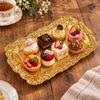 Ring Earrings Storage Metal Serving Trays 3D Embossed Jewelry Storage Plate  for Tea Coffee