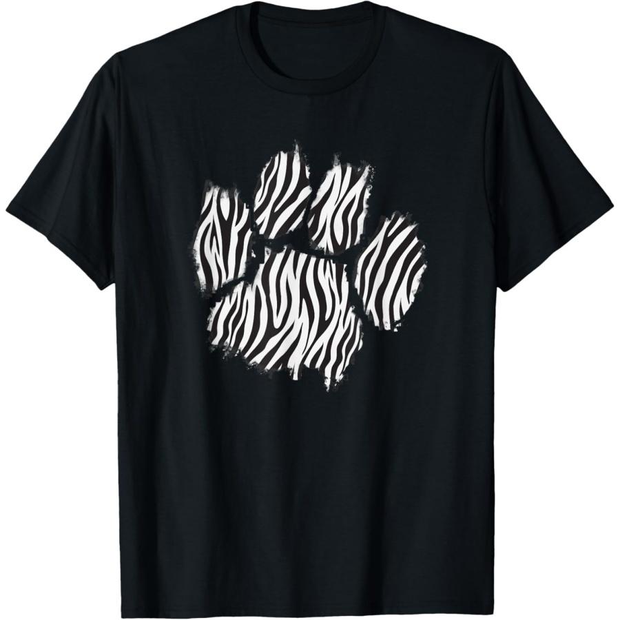 

Zebra Pattern Black White Dog Paw Print Pet Zoo Animal Gifts Men Women Kids T-Shirt XXXXXL чорний