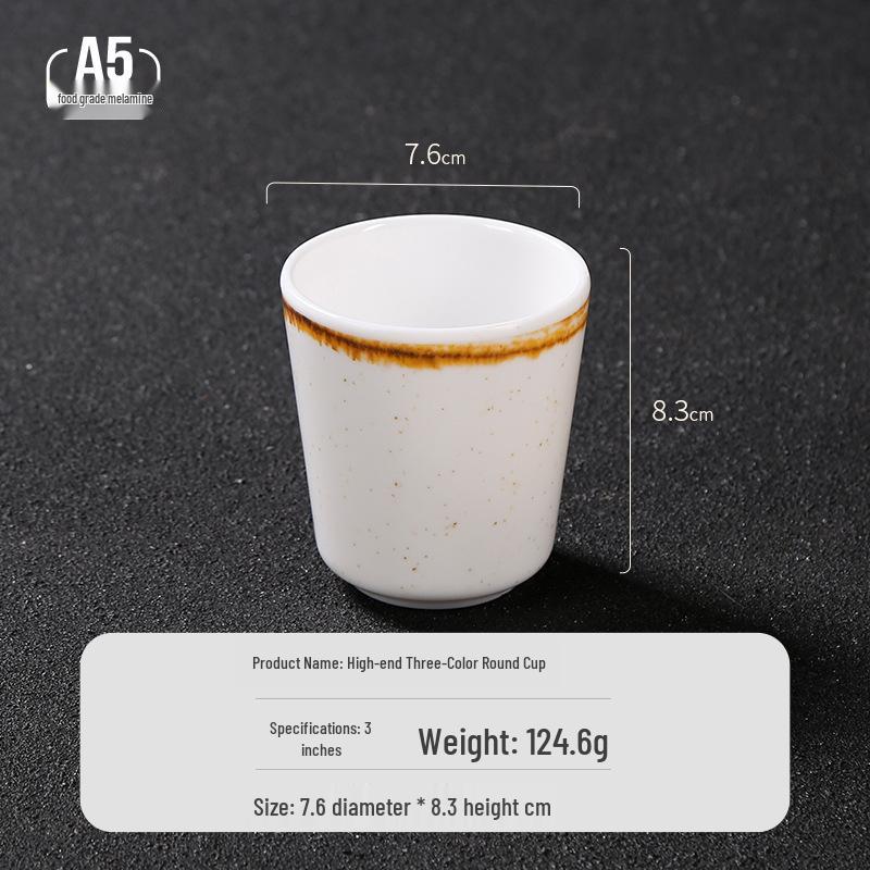 Melamine Dual-Compartment Dipping & Sauce Dish - Imitation Porcelain Tableware for Hot Pot & Barbecue