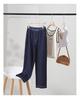 Cotton and linen elastic waisted jeans for women in 2026 summer, thin, fashionable, loose, versatile, slimming straight leg pants