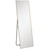 Full Length Rectangular Grand Mirror 50 X 160 Cm Floor Standing Wall Mounted Or Leaning Against Wall Gold