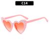 2024 Fashion Luxury Sunglasses Women Big Frame Love Bling Eyeglasses Crystal Diamond Heart Sunglasses UV400 Protection