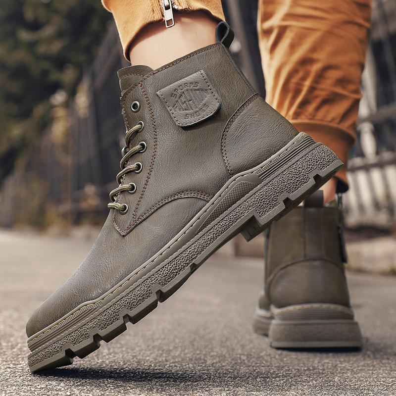 2024 Стильные мужские зимние плюшевые зимние ботинки — фото 4