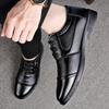 Leather Mens Dress Shoes Lace-Up Formal Men's Casual Shoes Luxury  Business Shoes Non-slip Work Oxfords Shoes