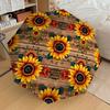 1pc Sunflower Pattern Automatic Folding Umbrella, Heavy-Duty 8-Rib Construction, Perfect for Everyday Yy251114116
