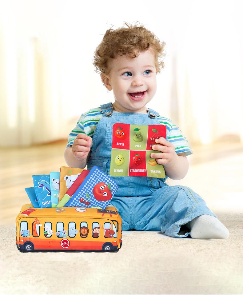 Infant Tear-Proof Tissue Box Toy for Finger Exercise and Simulation Learning