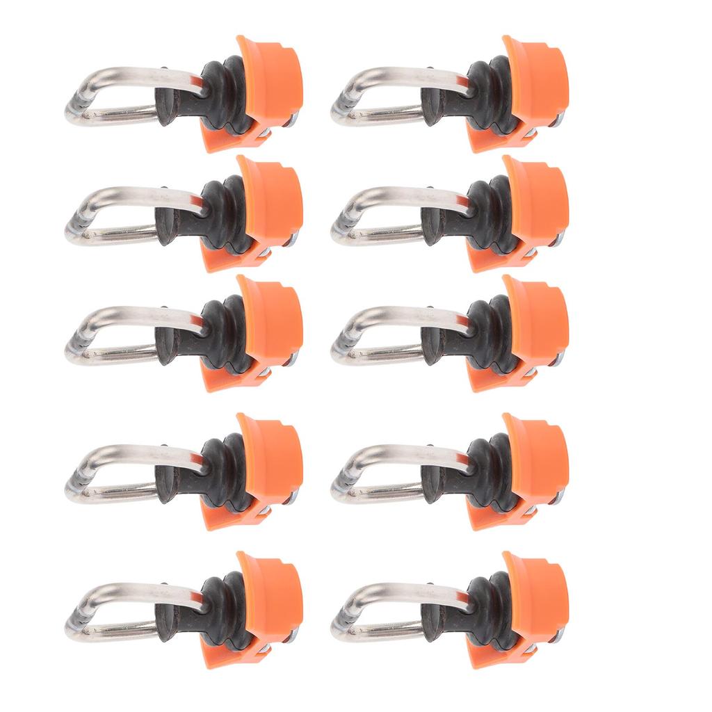 10PCS L Track Stud Fitting with D Ring Heavy Duty 1333lb Capacity L Track Rail Tie Down Fitting for Van Pickup Truck