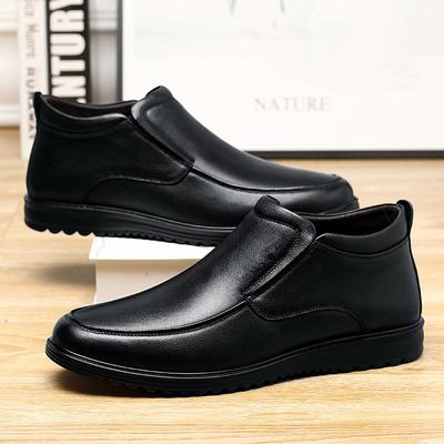 Fashion Comfortable Fashion Men Casual Ankle Boots Genuine Leather Man Shoes Top Quality Handmade Business Shoes Comfy Warm Winter Boots