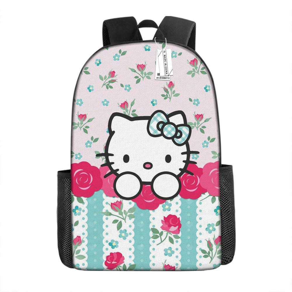 Hello Kitty Cartoon Backpack Ello Kitty Schoolbag Digital Printing Backpack