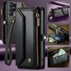 CaseMe Crossbody Wallet Case For Samsung Galaxy S26/S26+/S26 Ultra Zipper Wrise Multi-functional Flip PU Leather Card Holder Cover Protectives Skins