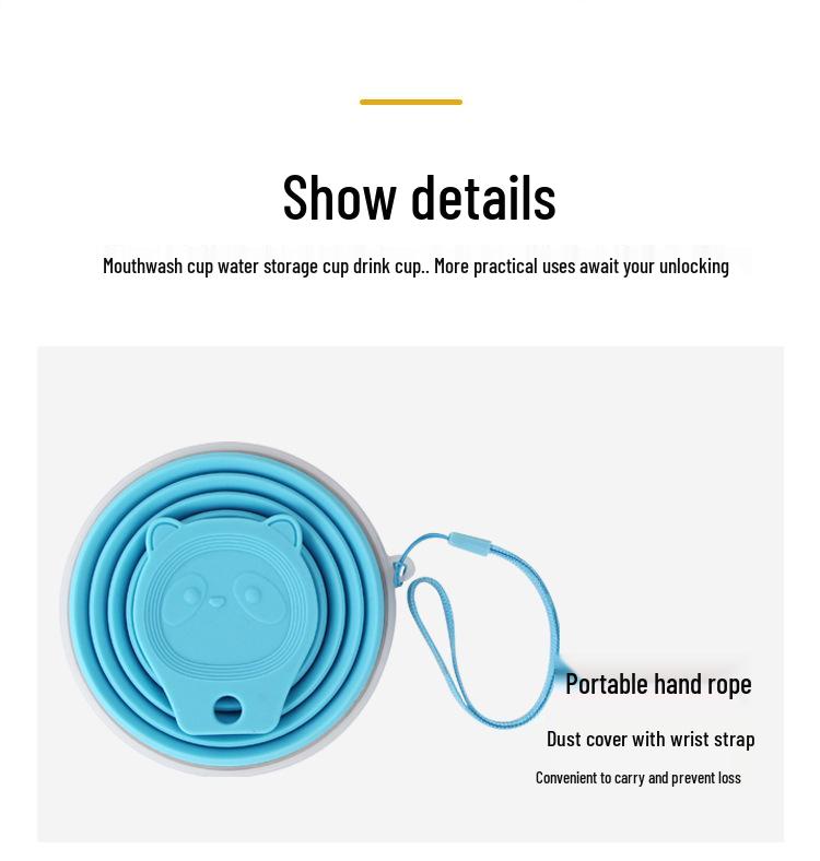 Bear Style Portable Foldable Silicone Water Cup - Mini Travel Cup