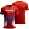 2026 Norwegen Flaggen-Print Fußballtrikot Schnelltrocknende Sport-T-Shirts Trainings-Tops für Fußballfans