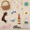 Cartoon Animal & Food Iron-On Embroidery Patches for Clothing, Bags, & Hats