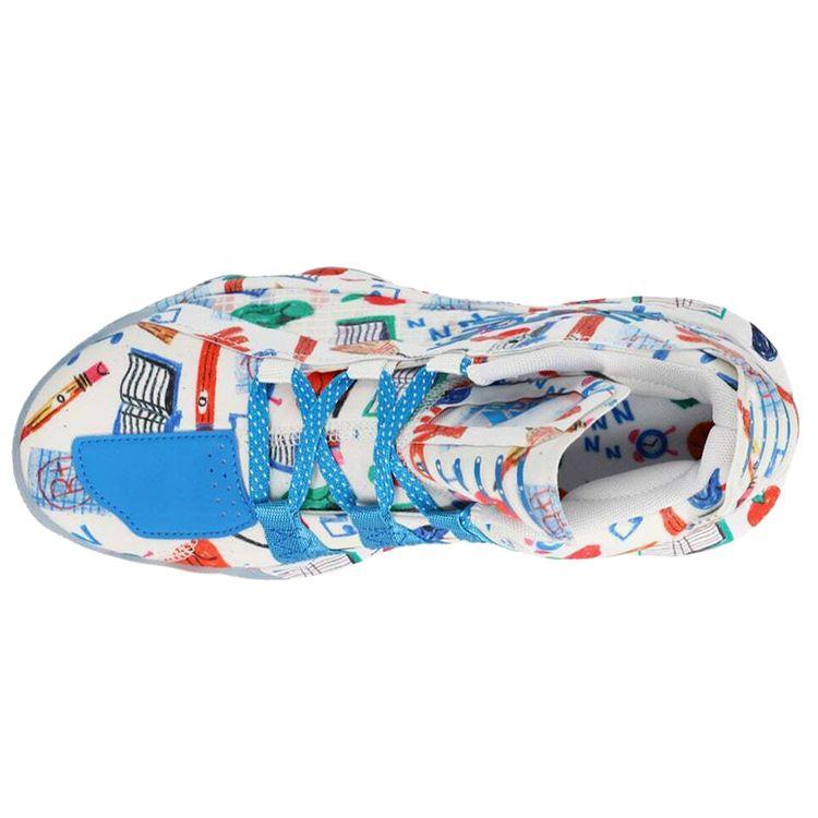 Adidas Dame 6 Camp Men Sneakers White Footwear-White Bird-Blue FX4484