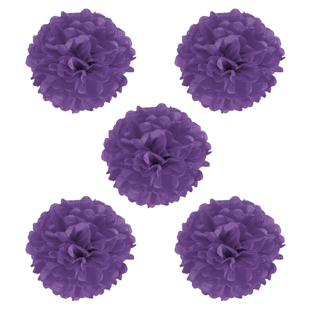5pcs Paper Flower Ball Tissue Pom Poms Flowers for Wedding Bridal Shower Birthday Bachelorette Party Backdrop Decoration 20cm