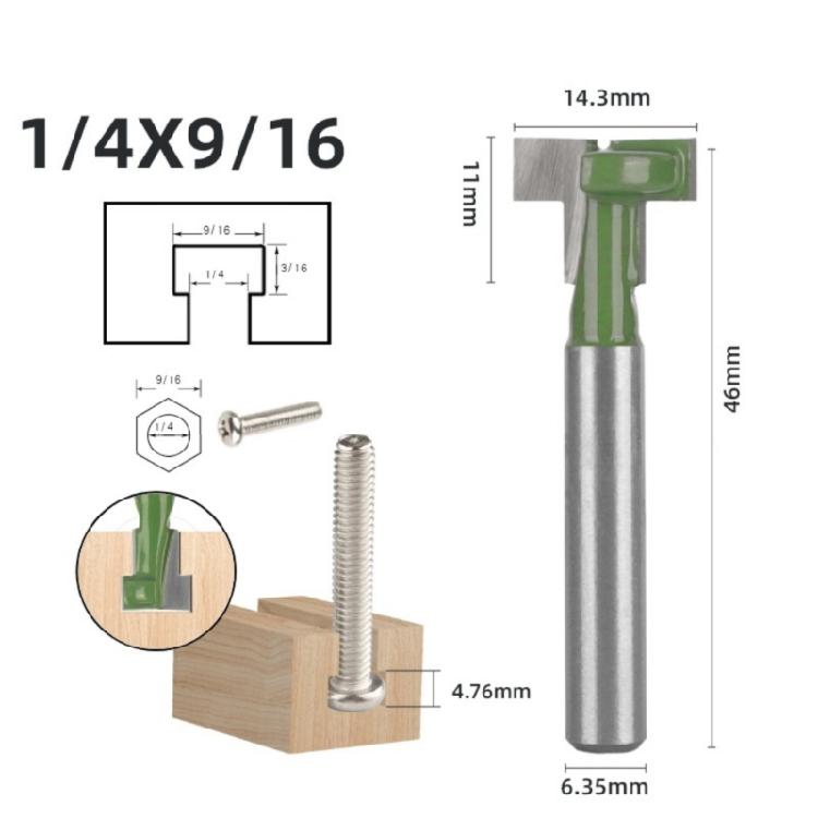 6 PCS Fraises à Bois Revêtement Résistant à la Corrosion Performances Stables Pour Rainurage & Creusement Projets de Fabrication de Meubles