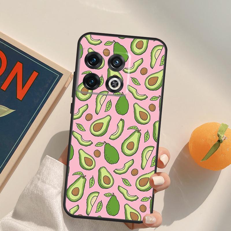 Avocado Pattern Case For OnePlus 13R 12R 10R 13T 10T 11 12 13 15 OnePlus Nord 5 CE 2 3 4 Lite N20 N30 Cover