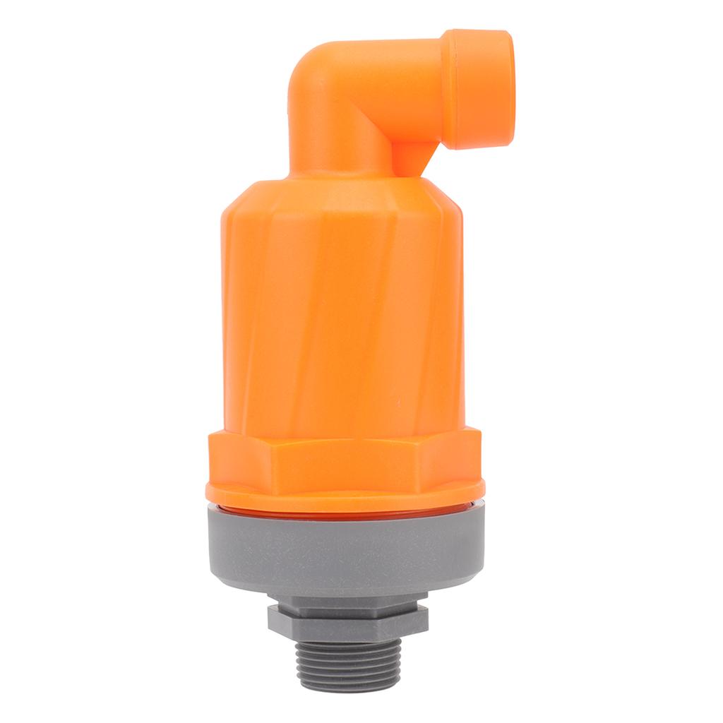 Orange Automatic Air Vent Valve High Hardness Great Flowing Rate PP Exhaust Vent Valve Top G1 2 Bottom G1 Compound Type