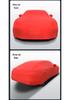 Housse de voiture universelle en tissu rouge extensible pour Salon Auto Show Dévoilement