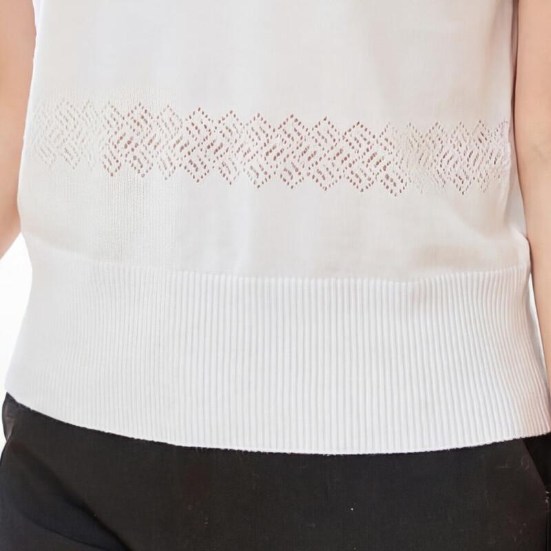 Women's Thin Loose Fit Short Sleeve Knit T-Shirt with Silk Blend